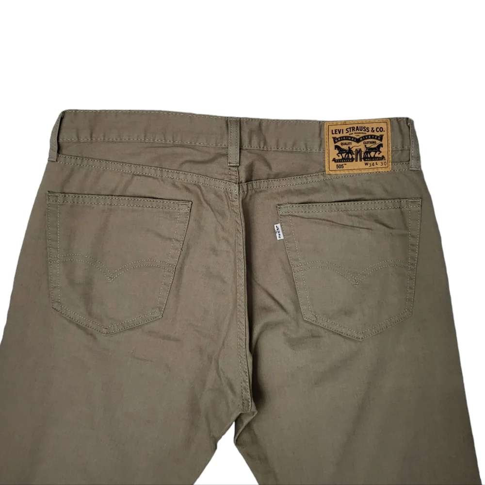 Levi's Jeans 505 Tan Regular Fit Stretch 34 x 30